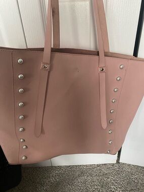 Stylish Pink Studded Tote Bag